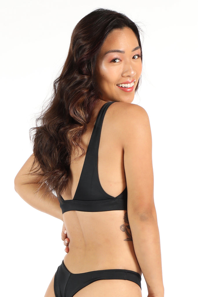 Black Bikini Top | Bathing Suit Tops | Peachy Kinis Swim