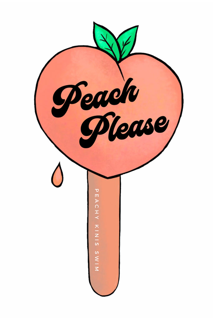 Peach Aesthetic Stickers | Peach Emoji Sticker | Peachy Kinis Swim